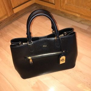 Ralph Lauren black leather purse